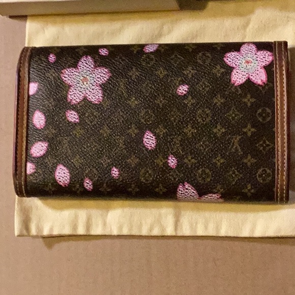 LOUIS VUITTON Porte Tresor Cherry Blossom Wallet DATE STAMPED TH0023 W/COA - Picture 9 of 9